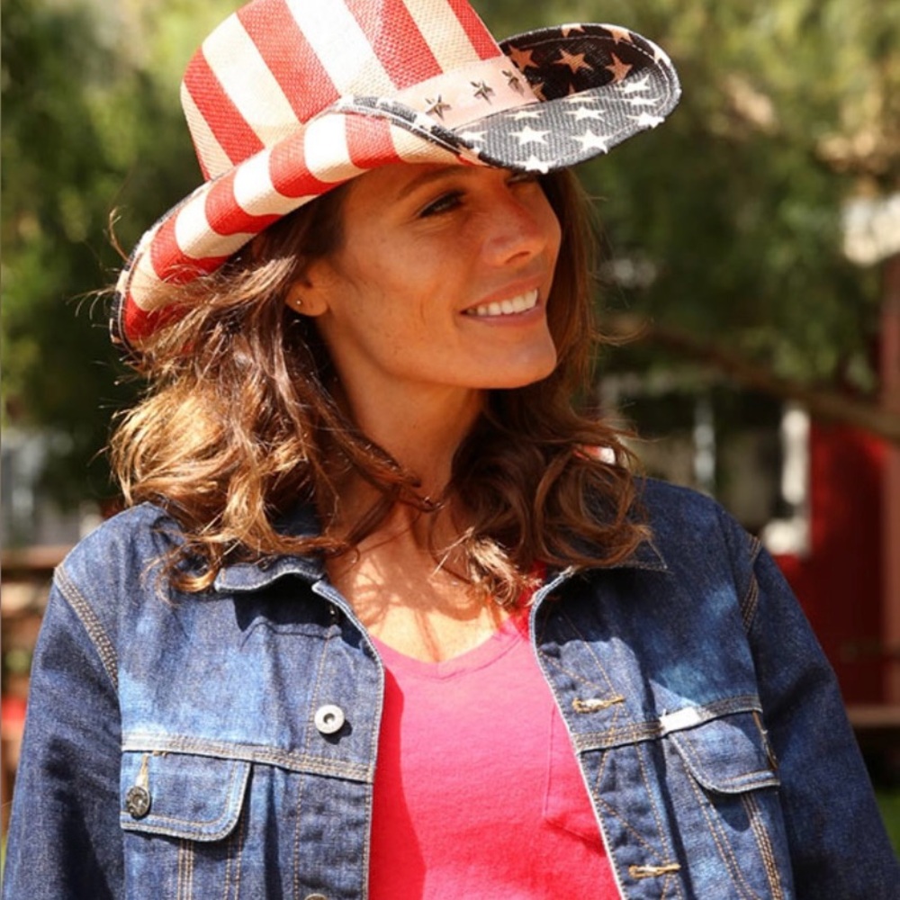 GoldCoast Sunwear Patriot cowboy hat. Stars and Stripes. Get ready for July 4! - Picture 10 of 10